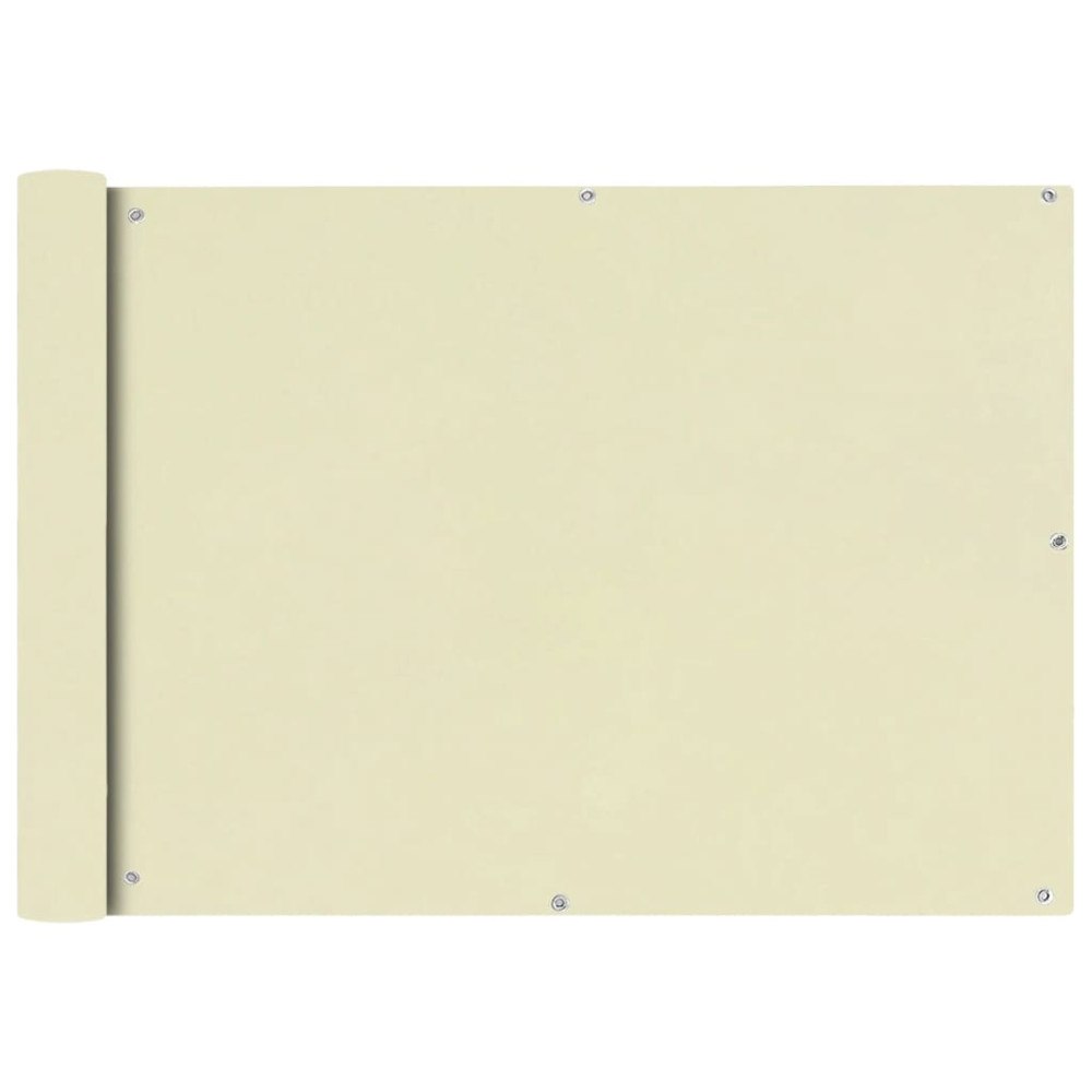 vidaXL Balkongskärm oxfordtyg 75 x 400 cm gräddvit