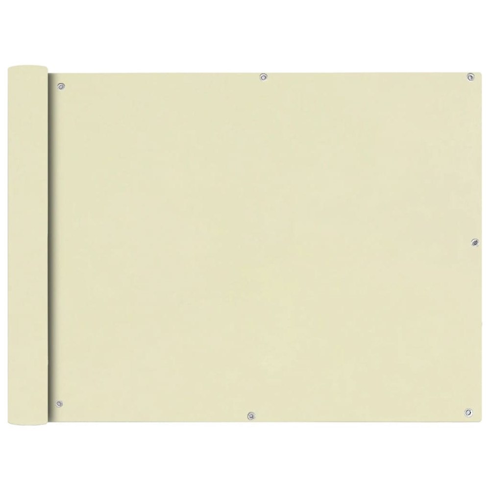 vidaXL Balkongskärm oxfordtyg 90 x 400 cm gräddvit