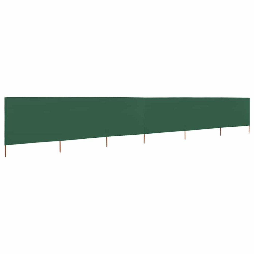 vidaXL Vindskydd 6 paneler tyg 800x80 cm grön