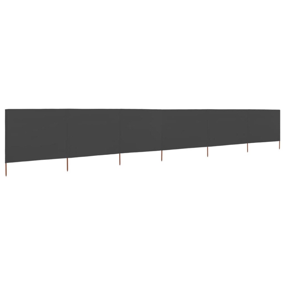 vidaXL Vindskydd 6 paneler tyg 800x80 cm grå