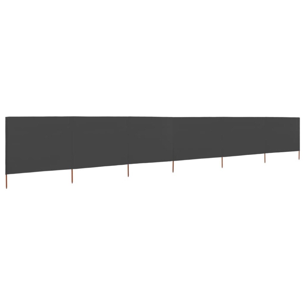 vidaXL Vindskydd 6 paneler tyg 800x80 cm grå