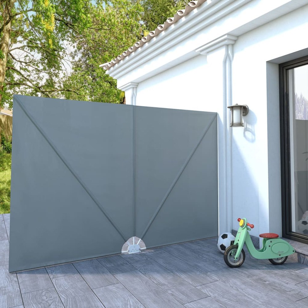 vidaXL Sidomarkis för terrass grå 300x200 cm