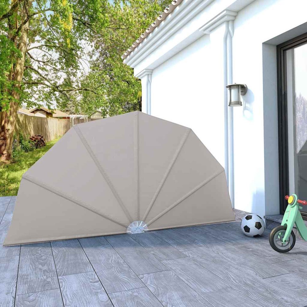 vidaXL Sidomarkis för terrass gräddvit 160 cm