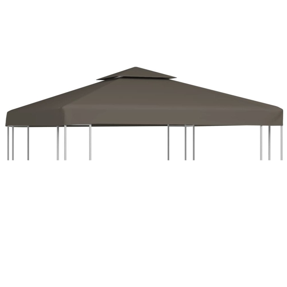 vidaXL Paviljongtak med ventilering 310 g/m² 3x3 m taupe