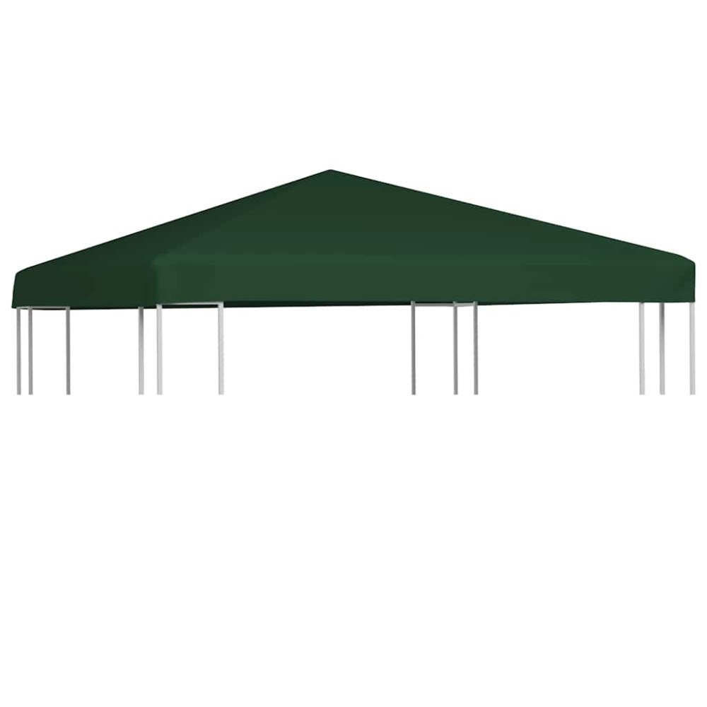 vidaXL Paviljongtak 310 g/m² 3x3 m grön