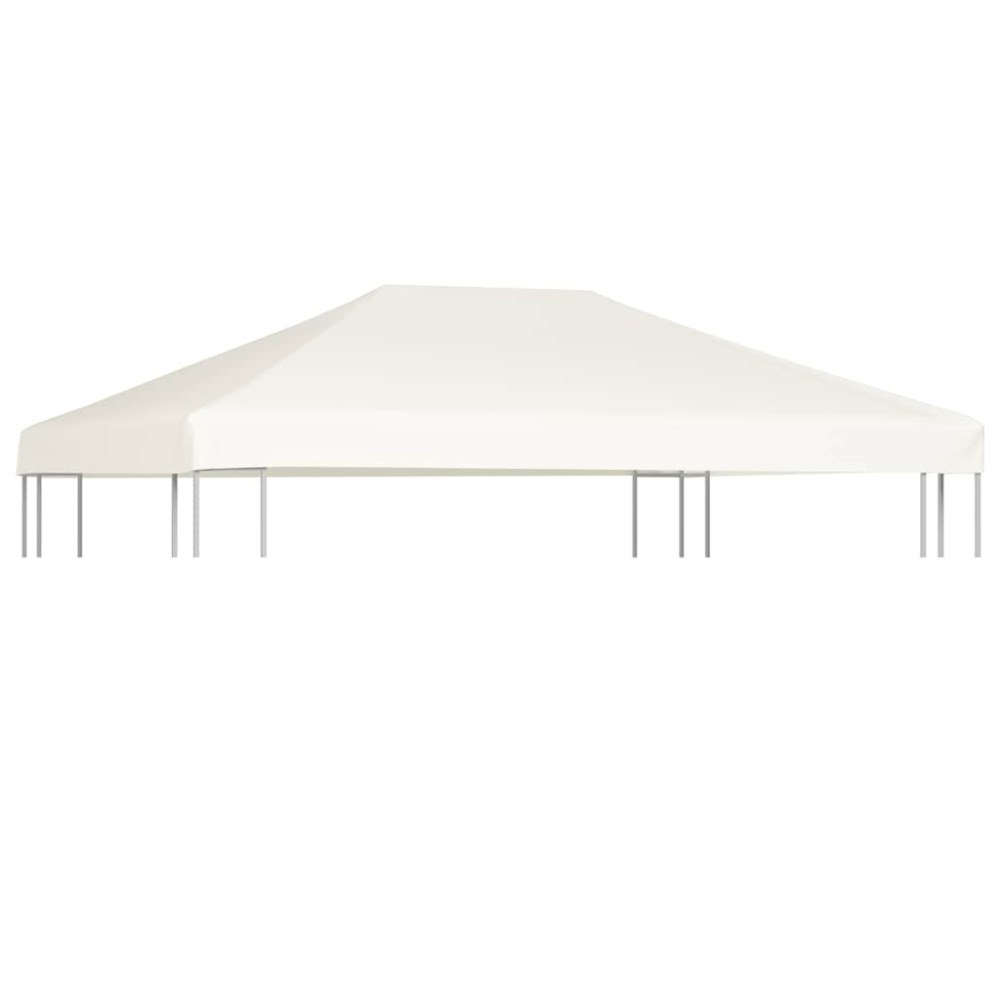 vidaXL Paviljongtak 310 g/m² 4x3 m gräddvit
