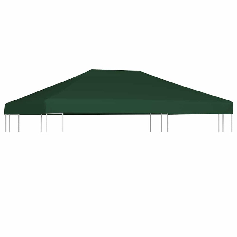 vidaXL Paviljongtak 310 g/m² 4x3 m grön