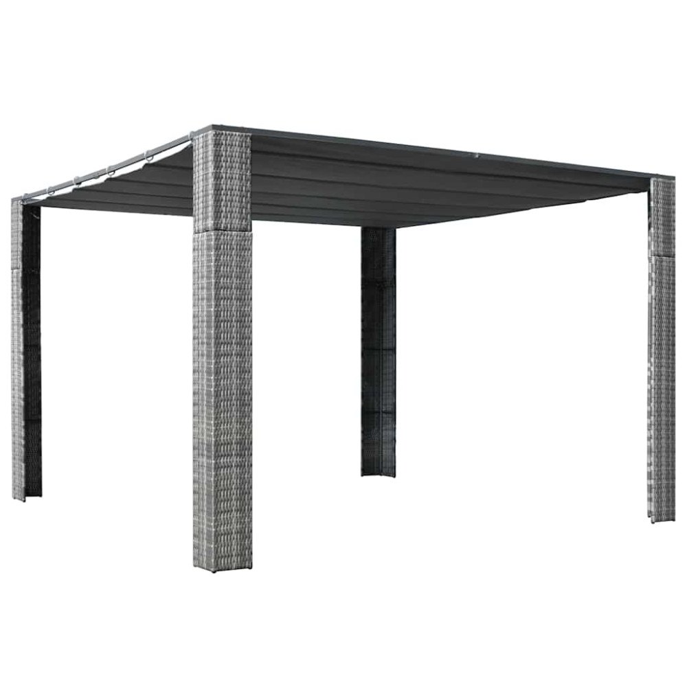 vidaXL Paviljong med tak konstrotting 300x300x220 cm grå och antracit