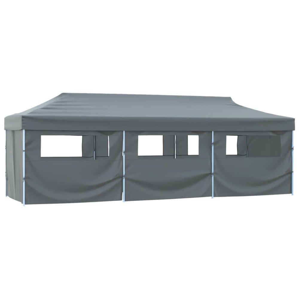 vidaXL Pop-Up hopfällbart partytält med 8 sidoväggar 870x291x315 cm antracit