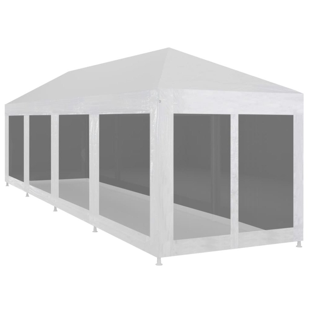vidaXL Partytält med 10 sidoväggar i nät 12x3 m