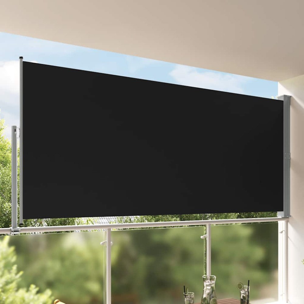 vidaXL Infällbar sidomarkis 160 x 300 cm svart