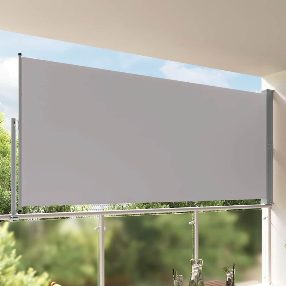 vidaXL Infällbar sidomarkis 160 x 300 cm grå