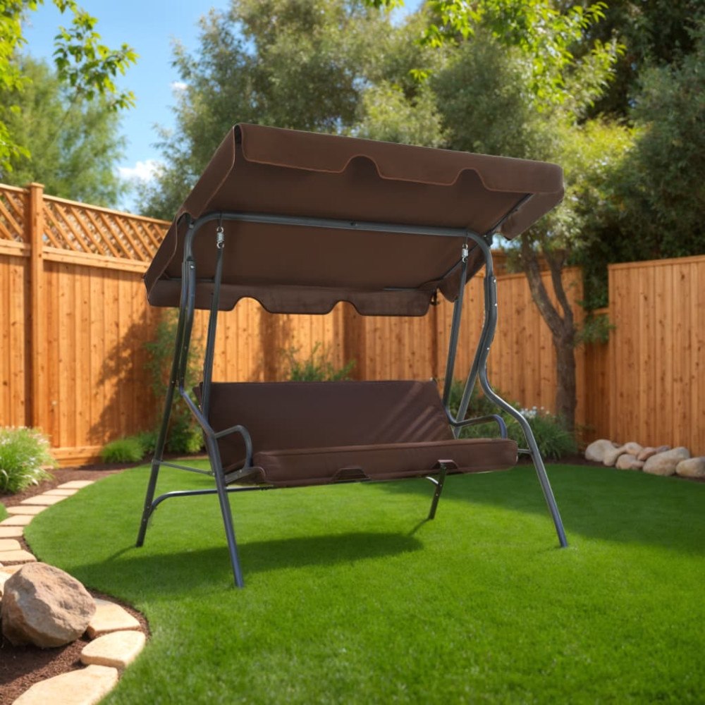 vidaXL Hammock kaffebrun 170x110x153 cm