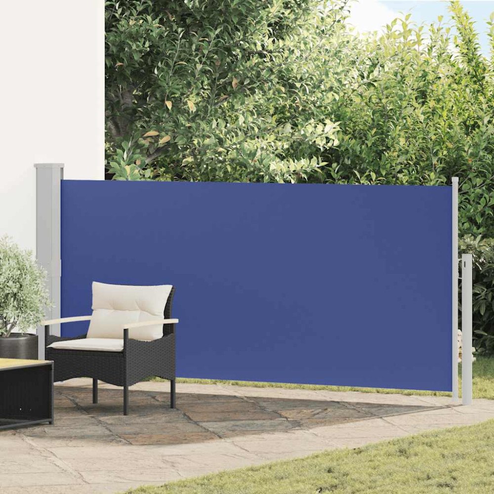 vidaXL Infällbar sidomarkis 140 x 300 cm blå
