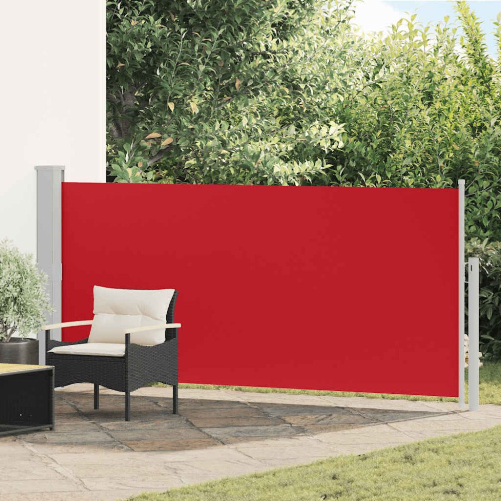 vidaXL Infällbar sidomarkis 140 x 300 cm röd