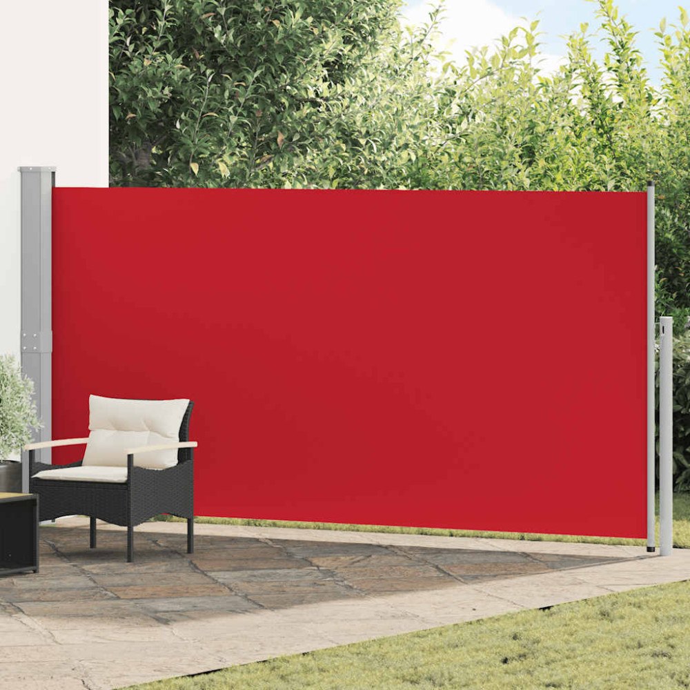 vidaXL Infällbar sidomarkis 160 x 500 cm röd