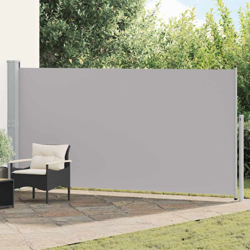 vidaXL Infällbar sidomarkis 160 x 500 cm grå
