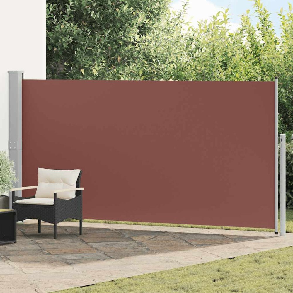 vidaXL Infällbar sidomarkis 160 x 500 cm brun