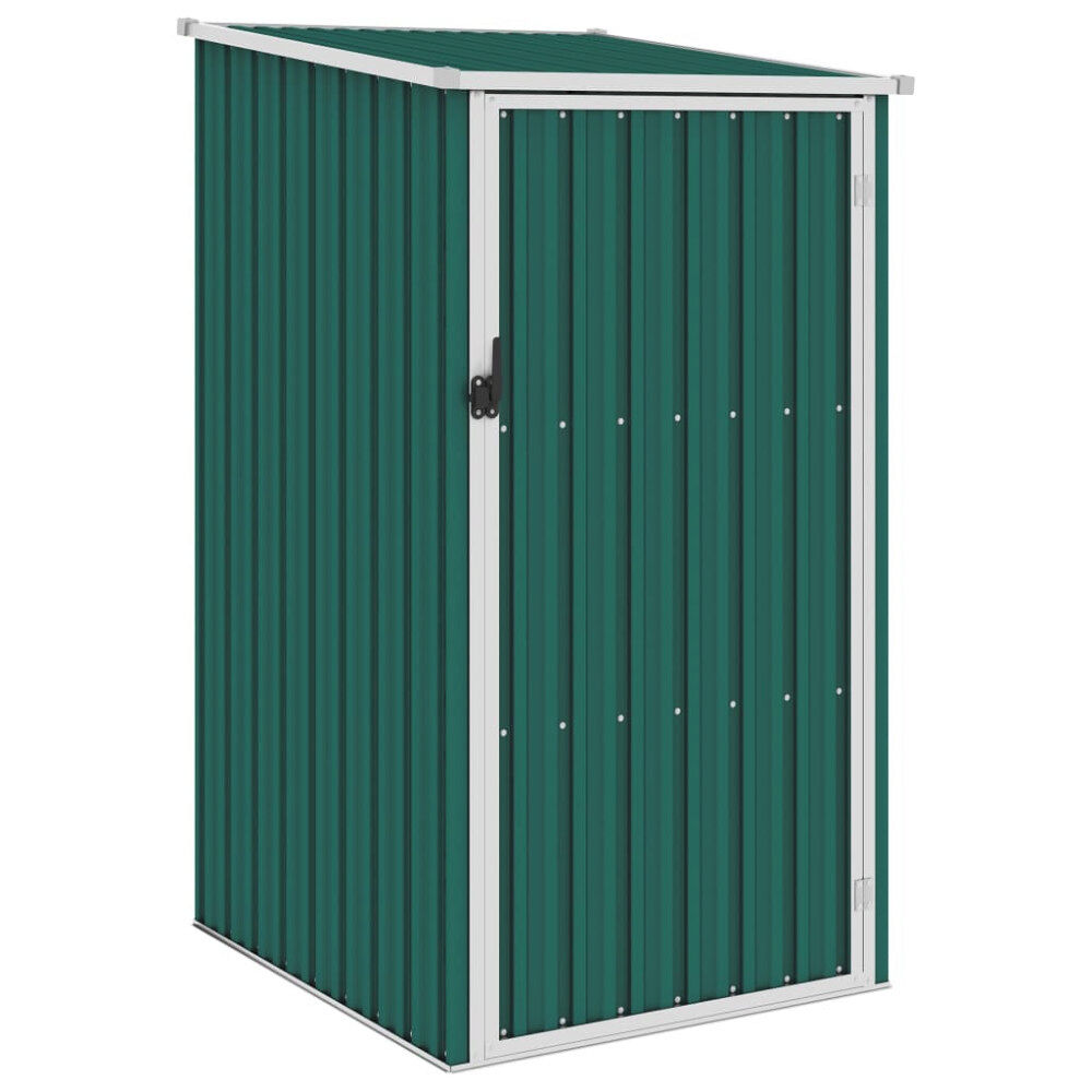 vidaXL Trädgårdsskjul grön 87x98x159 cm galvaniserat stål