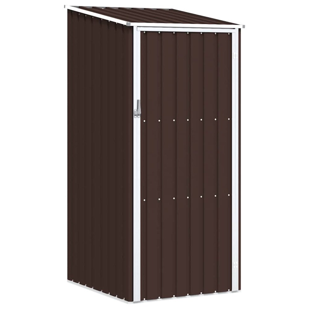 vidaXL Trädgårdsskjul brun 87x98x159 cm galvaniserat stål