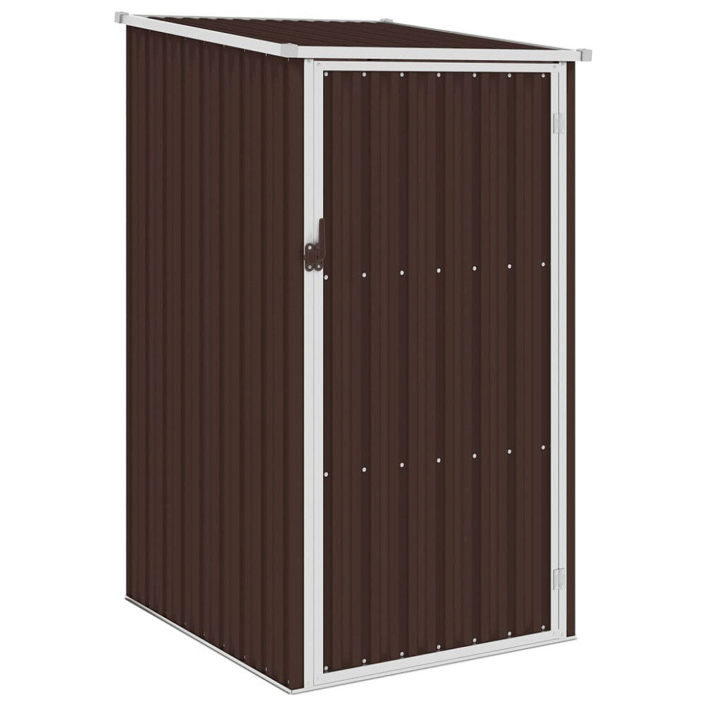 vidaXL Trädgårdsskjul brun 87x98x159 cm galvaniserat stål