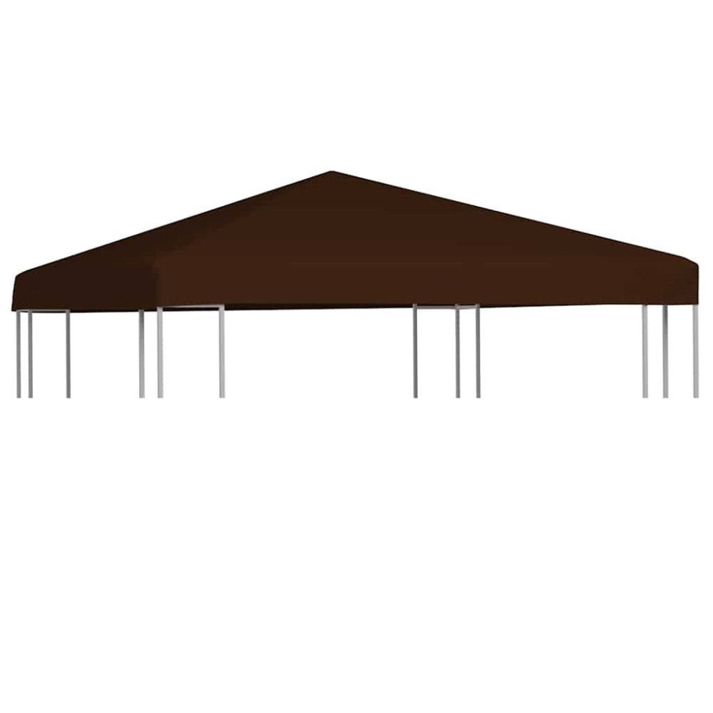 vidaXL Paviljongtak 310 g/m² 3x3 m brun