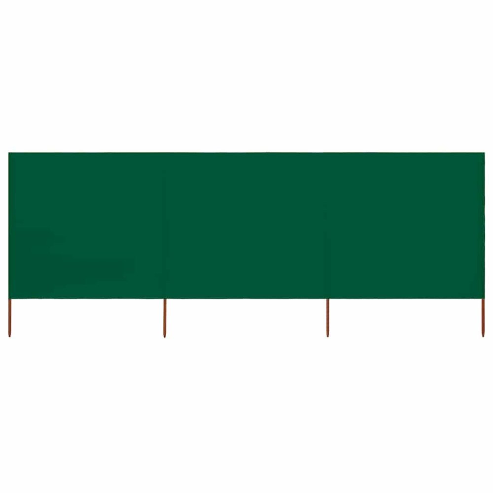 vidaXL Vindskydd 3 paneler tyg 400x80 cm grön