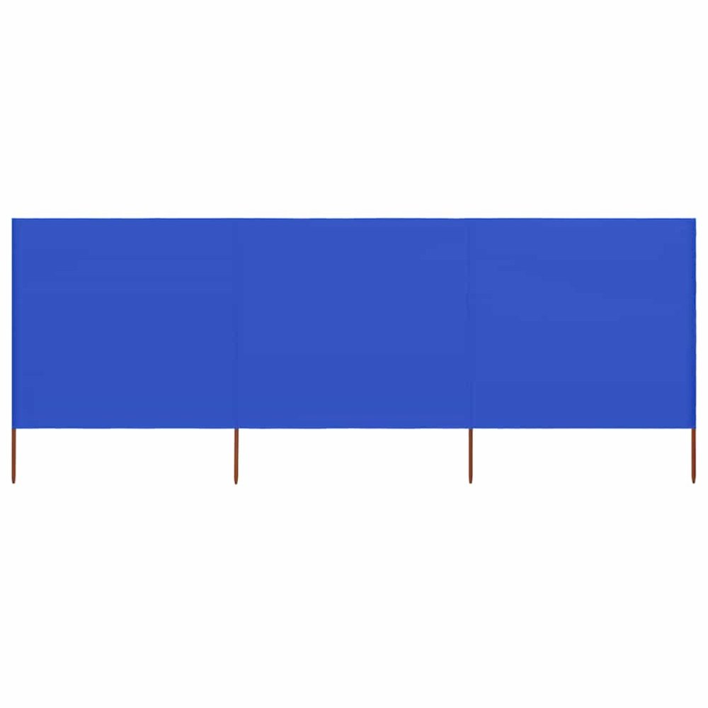 vidaXL Vindskydd 3 paneler tyg 400x120 cm azurblå