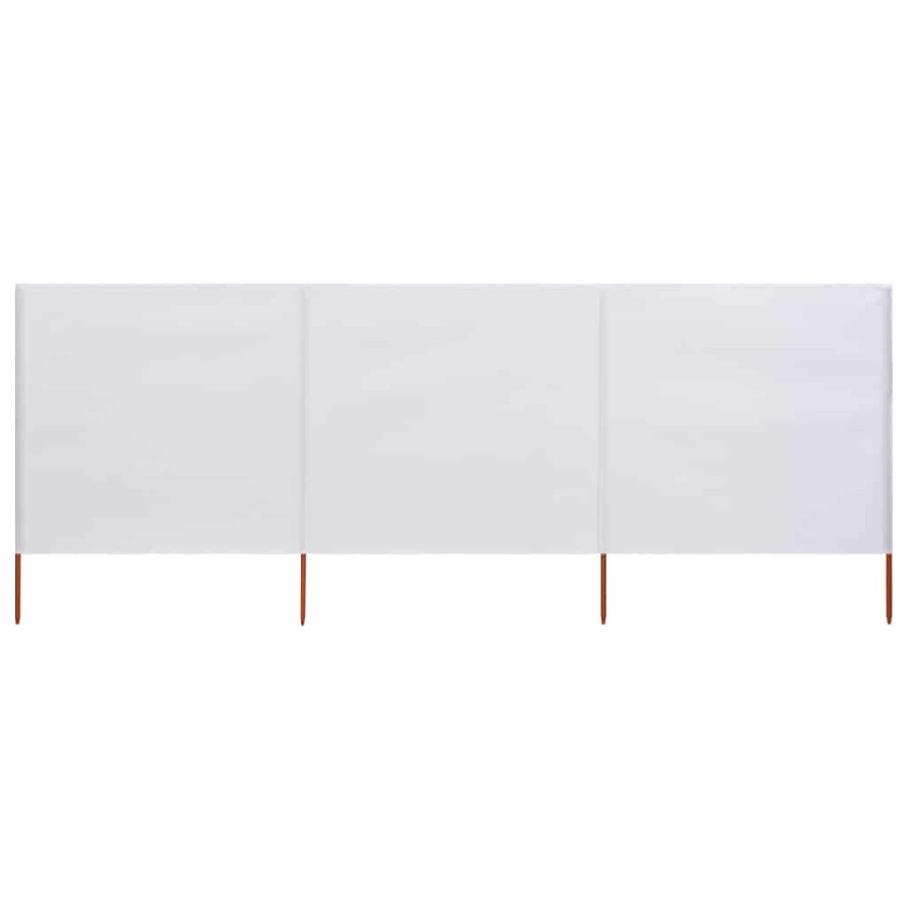 vidaXL Vindskydd 3 paneler tyg 400x160 cm sandvit