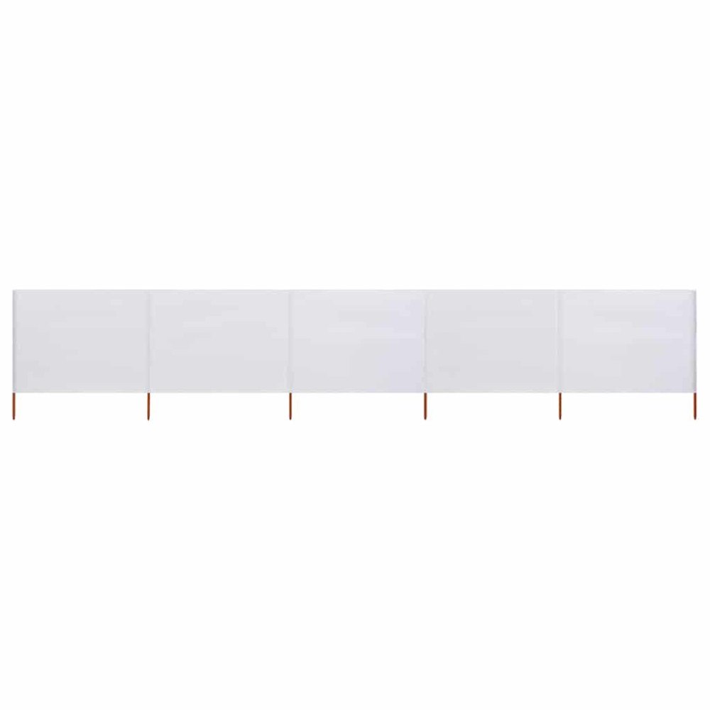 vidaXL Vindskydd 5 paneler tyg 600x160 cm sandvit