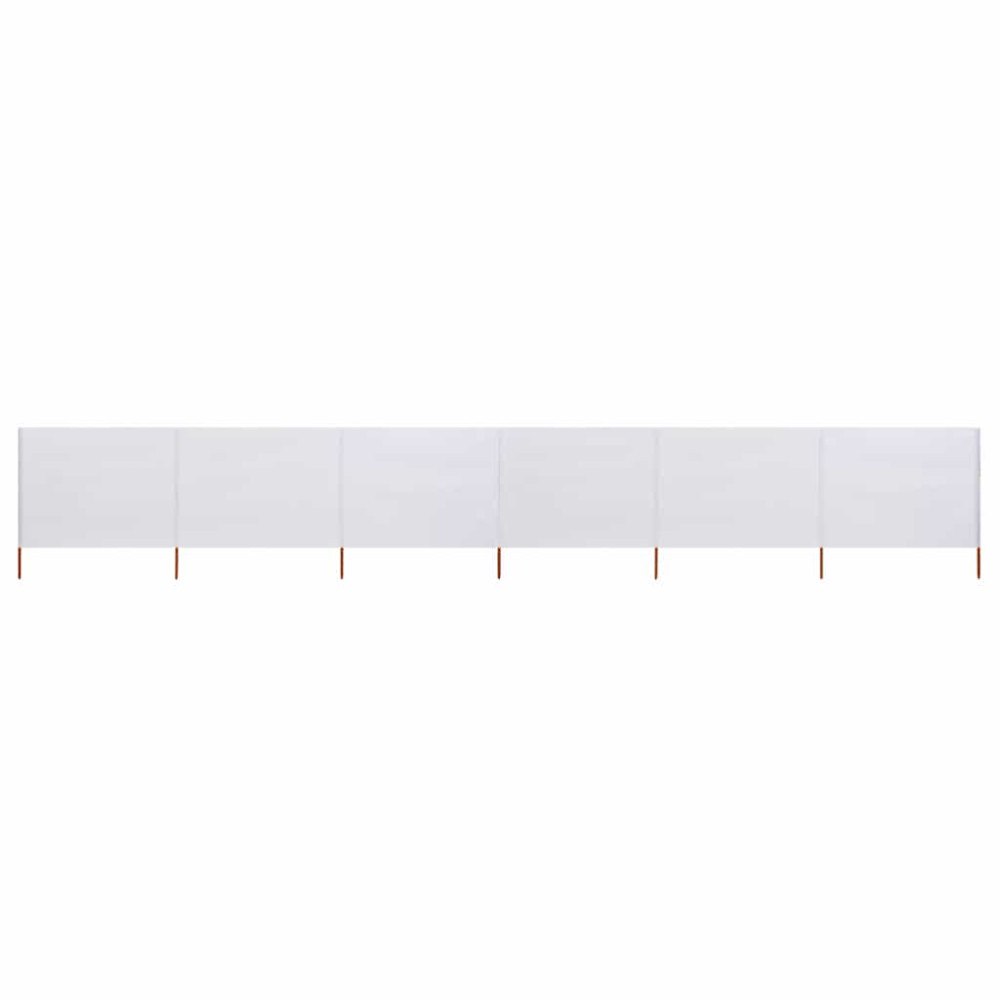 vidaXL Vindskydd 6 paneler tyg 800x160 cm sandvit