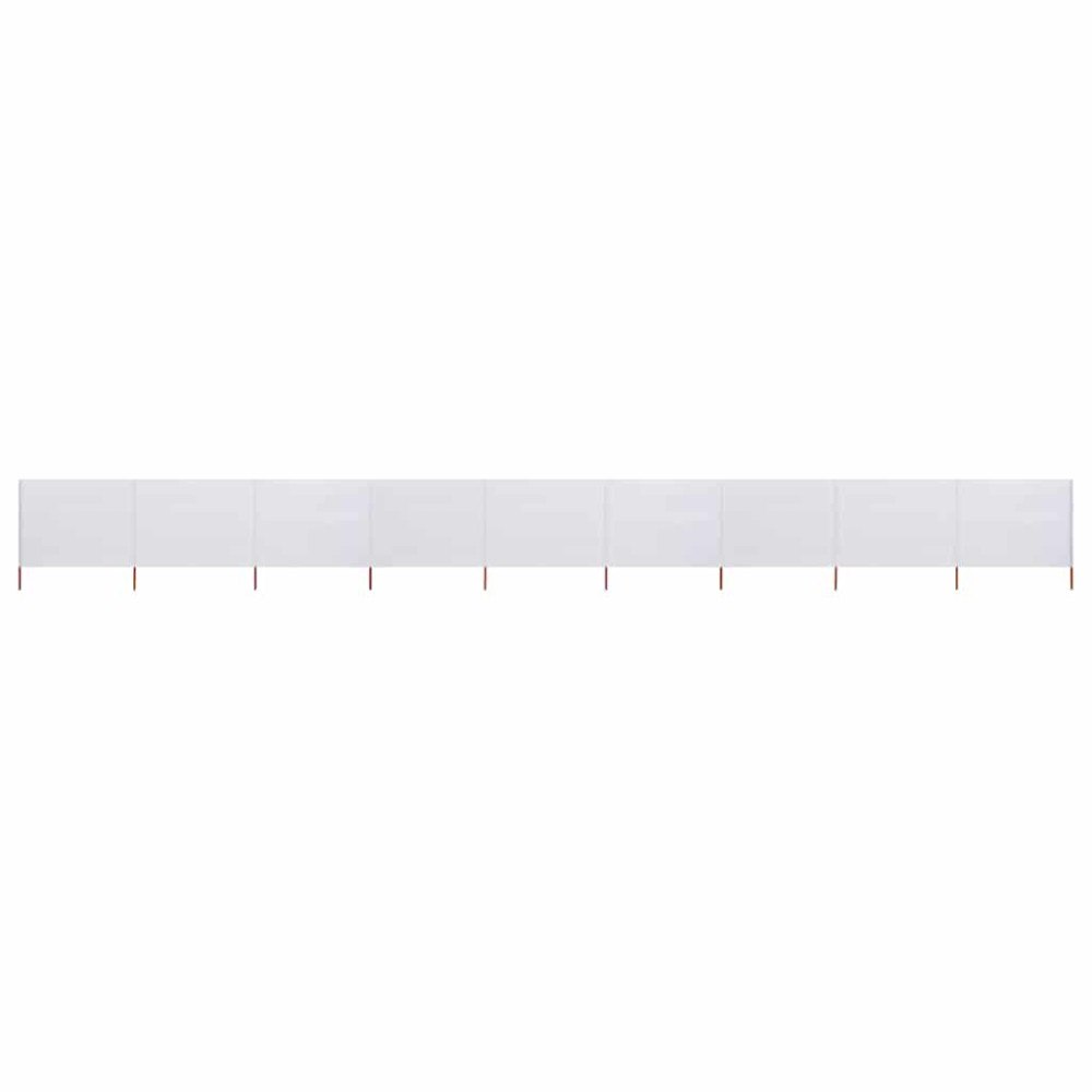 vidaXL Vindskydd 9 paneler tyg 1200x160 cm sandvit