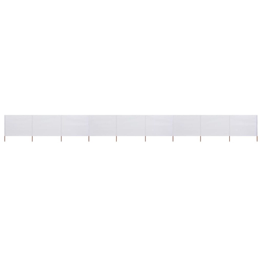 vidaXL Vindskydd 9 paneler tyg 1200x160 cm sandvit