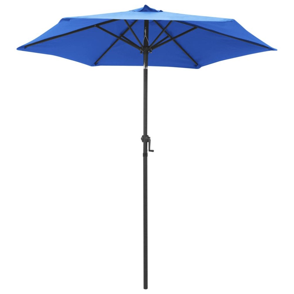 vidaXL Parasoll blå 200x224 cm aluminium