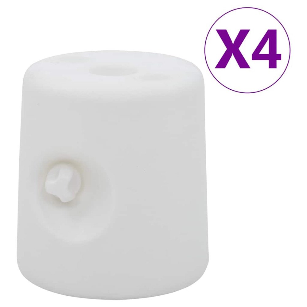 vidaXL Paviljongvikter 4 st PE vit