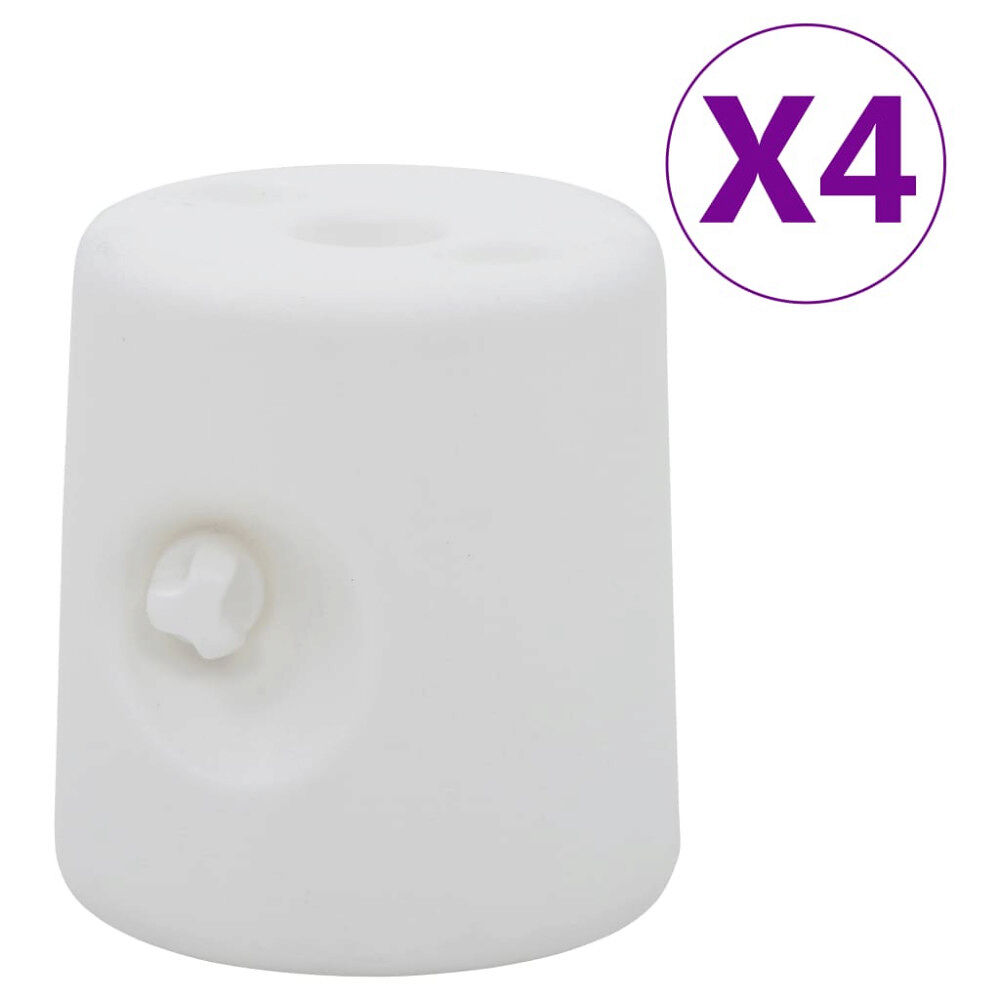 vidaXL Paviljongvikter 4 st PE vit