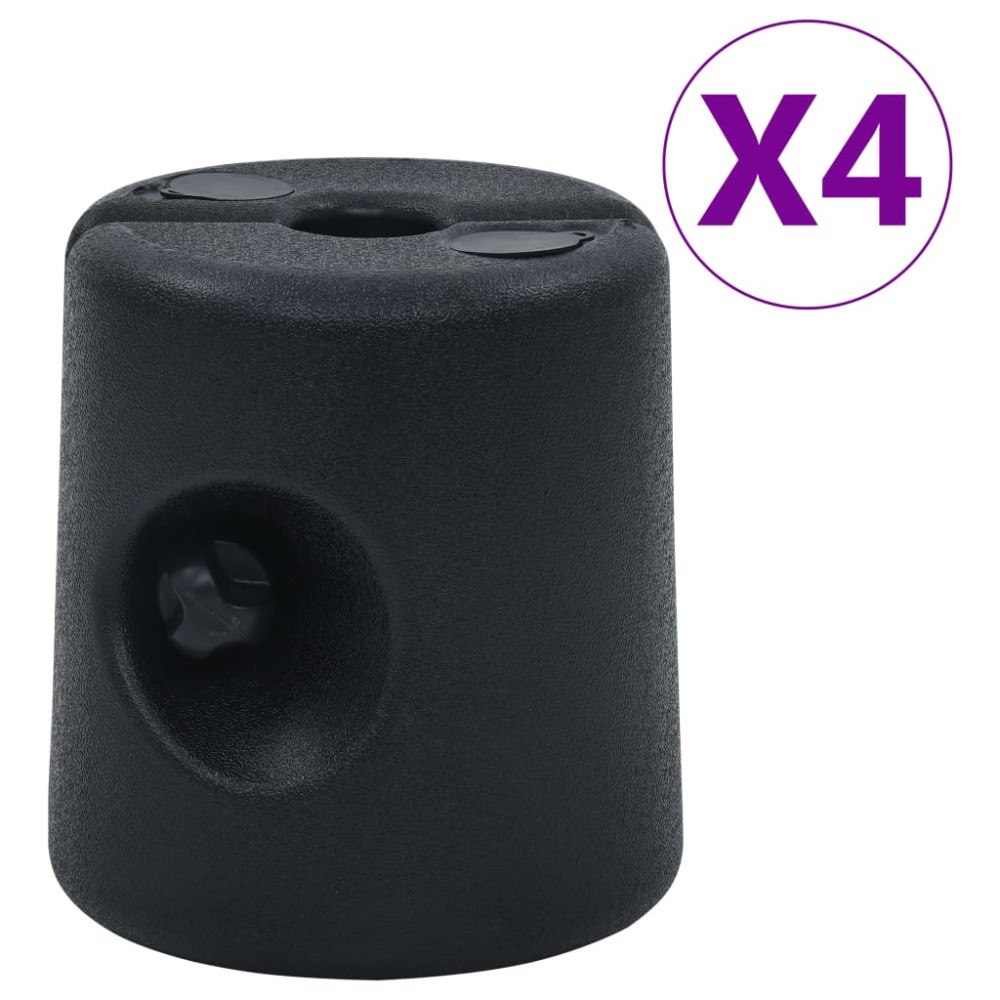 vidaXL Paviljongvikter 4 st PE svart