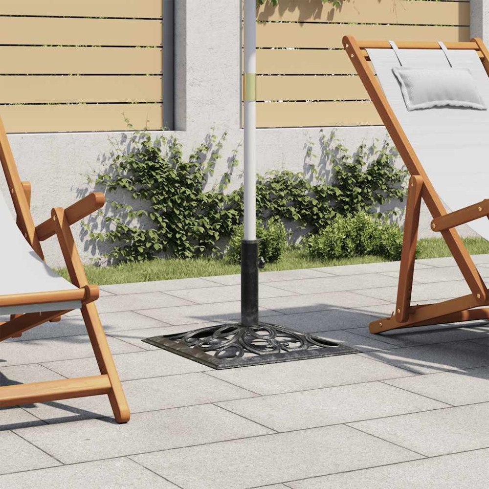 vidaXL Parasollfot grön 12 kg 49 cm gjutjärn