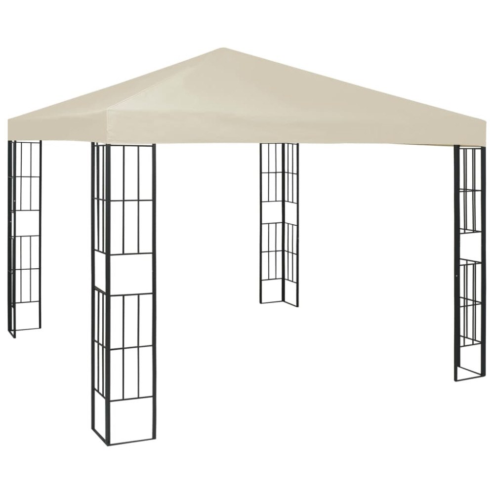 vidaXL Paviljong 3x3 m gräddvit