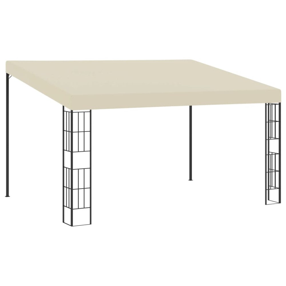 vidaXL Väggmonterad paviljong 3x4 m gräddvit tyg