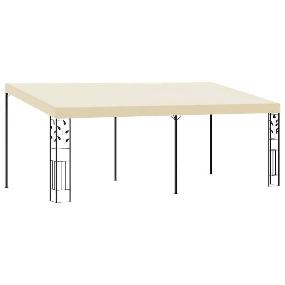 vidaXL Väggmonterad paviljong 6x3x2,5 m gräddvit