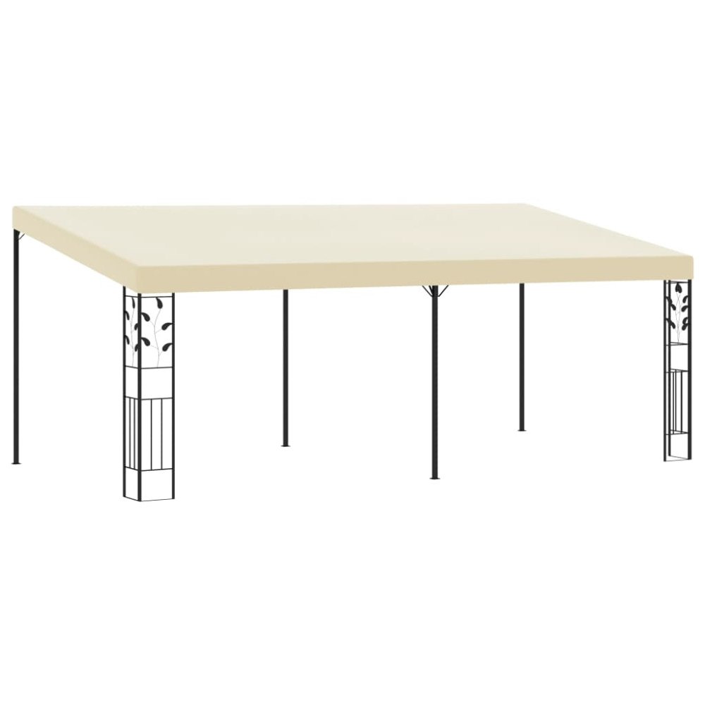vidaXL Väggmonterad paviljong 6x3x2,5 m gräddvit