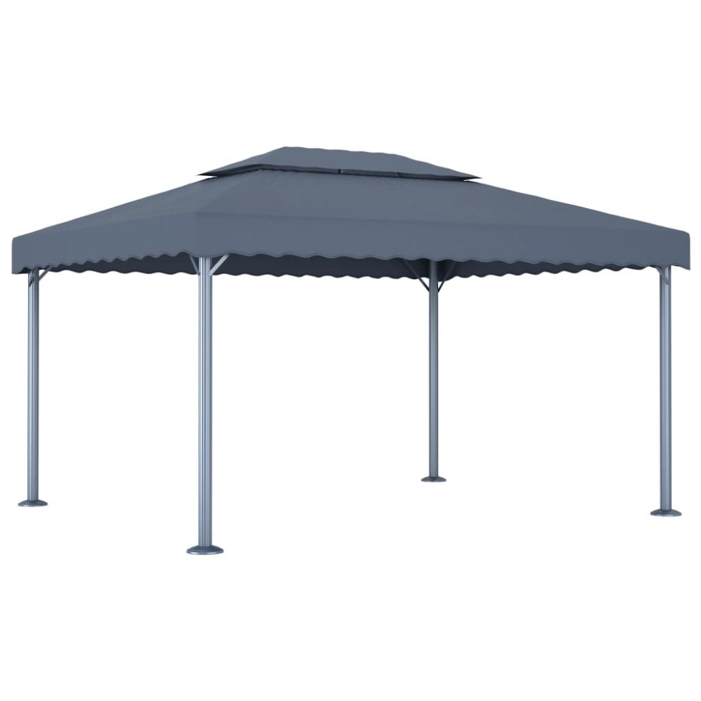 vidaXL Paviljong 400x300 cm antracit aluminium