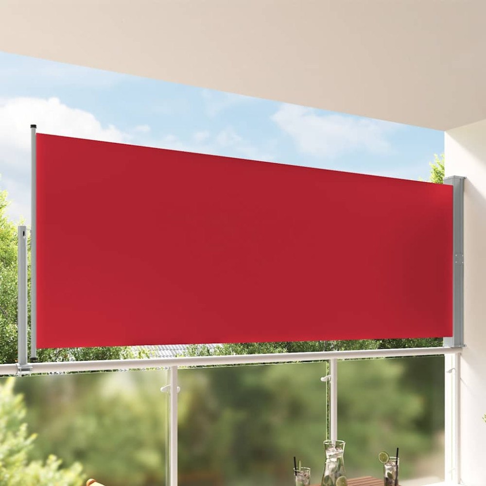 vidaXL Infällbar sidomarkis 140 x 300 cm röd