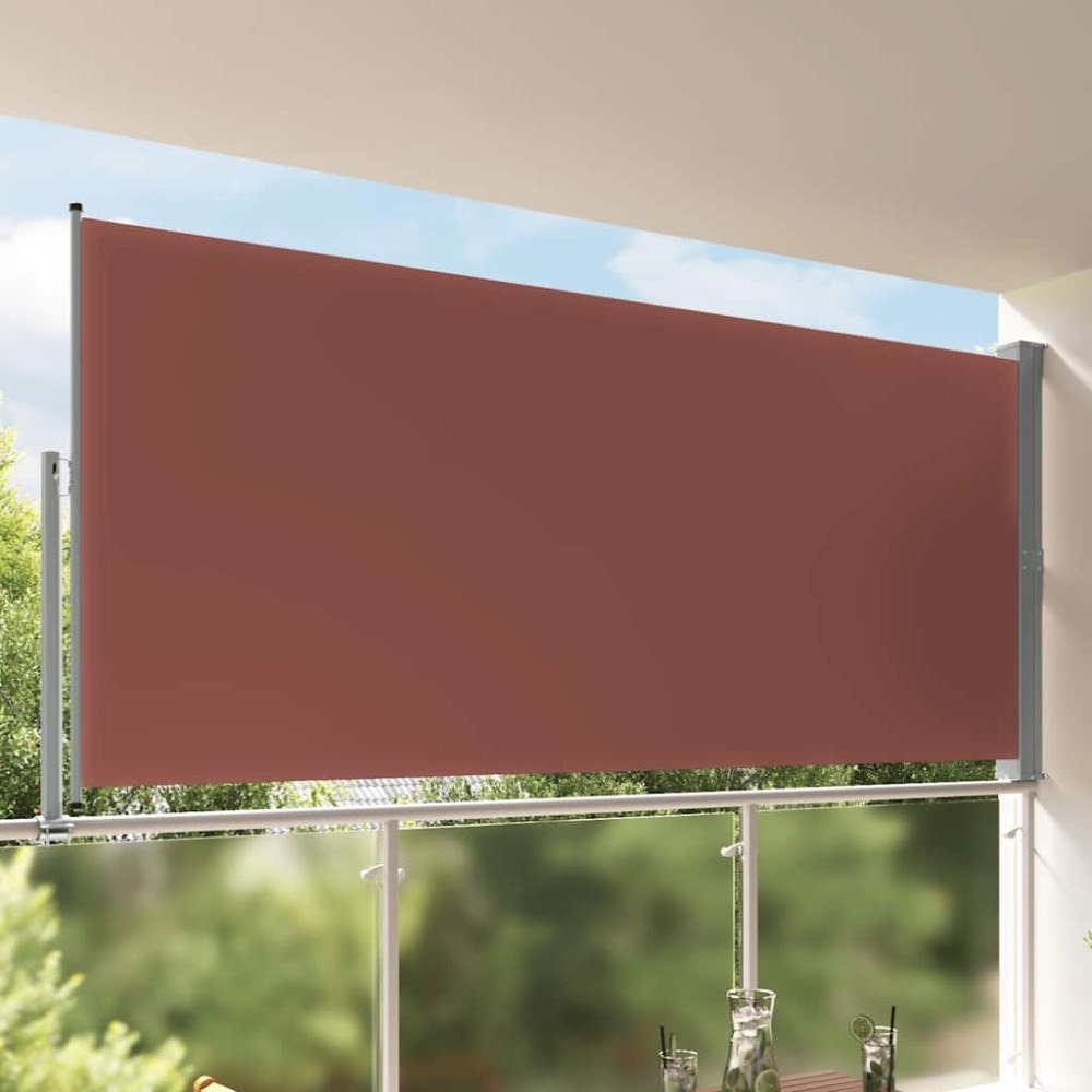 vidaXL Infällbar sidomarkis 160x300 cm brun