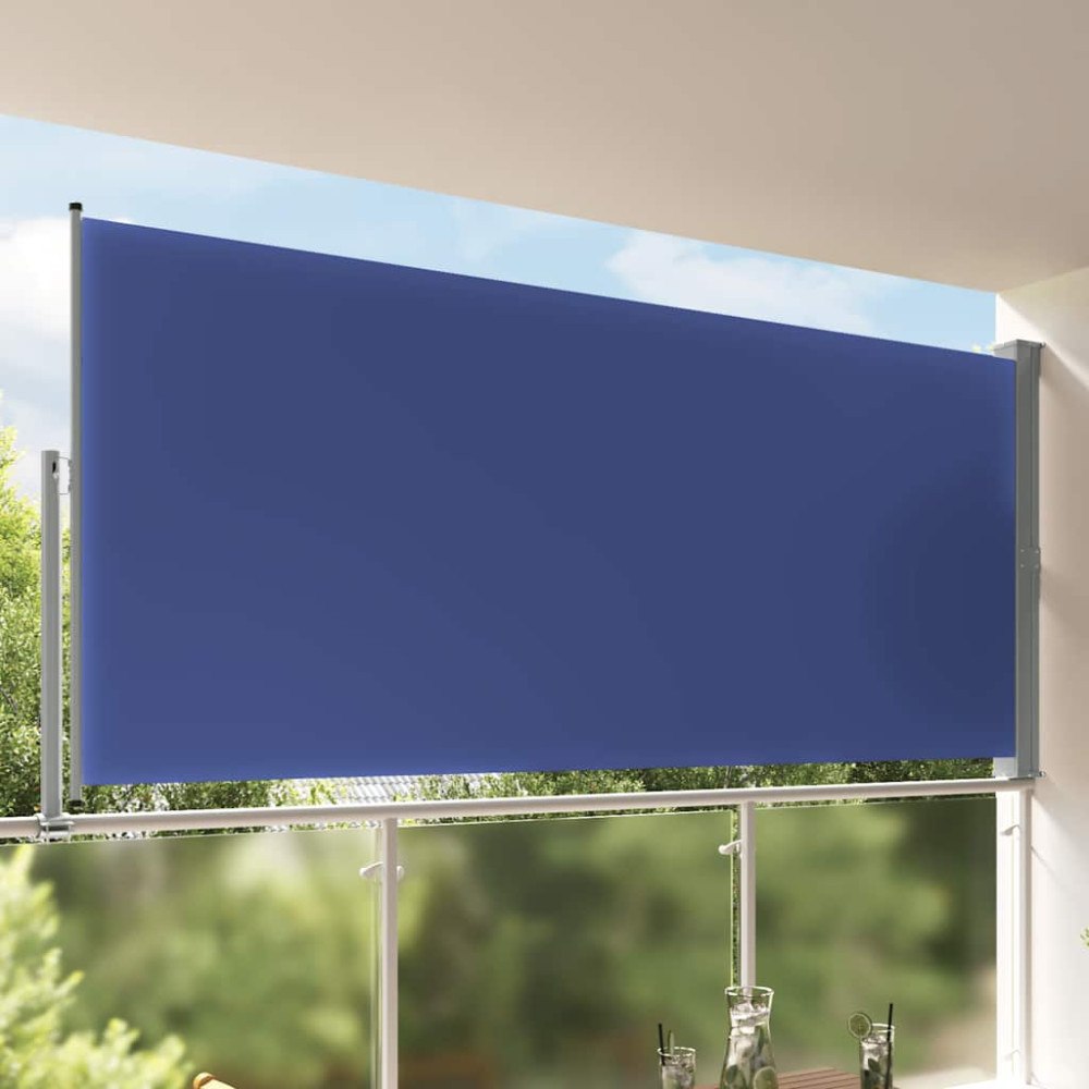 vidaXL Infällbar sidomarkis 160x300 cm blå