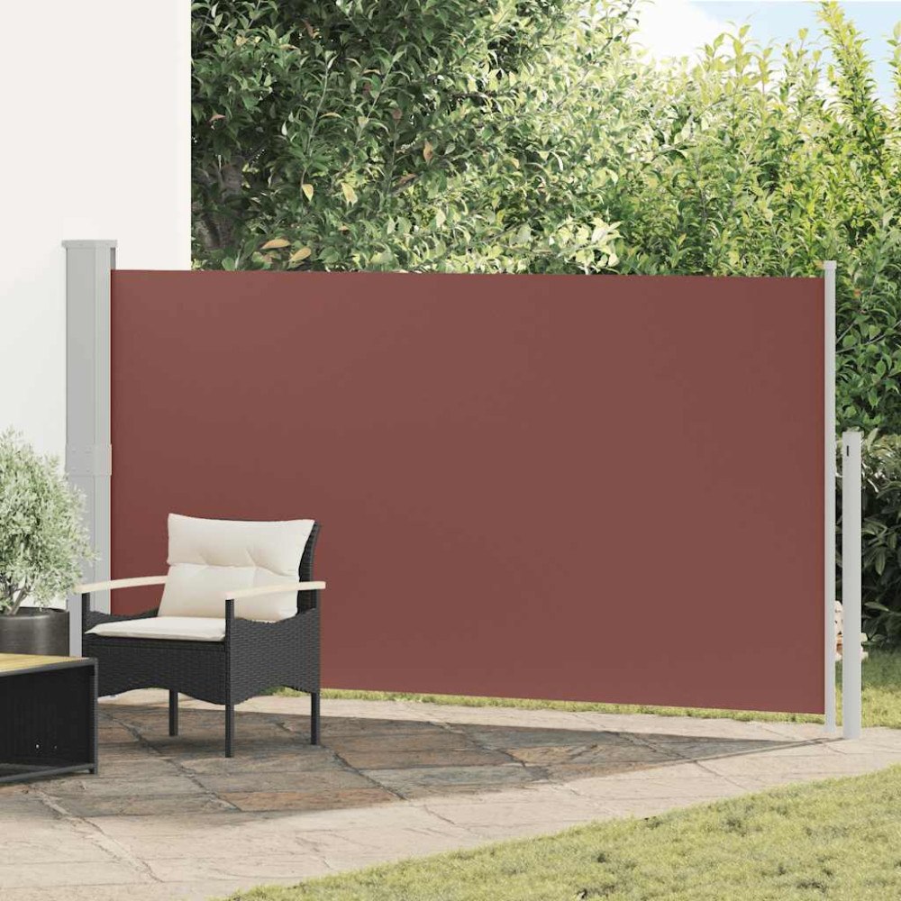 vidaXL Infällbar sidomarkis 170x300 cm brun
