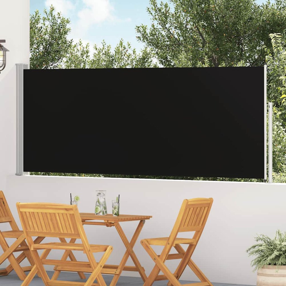 vidaXL Infällbar sidomarkis 120x500 cm svart