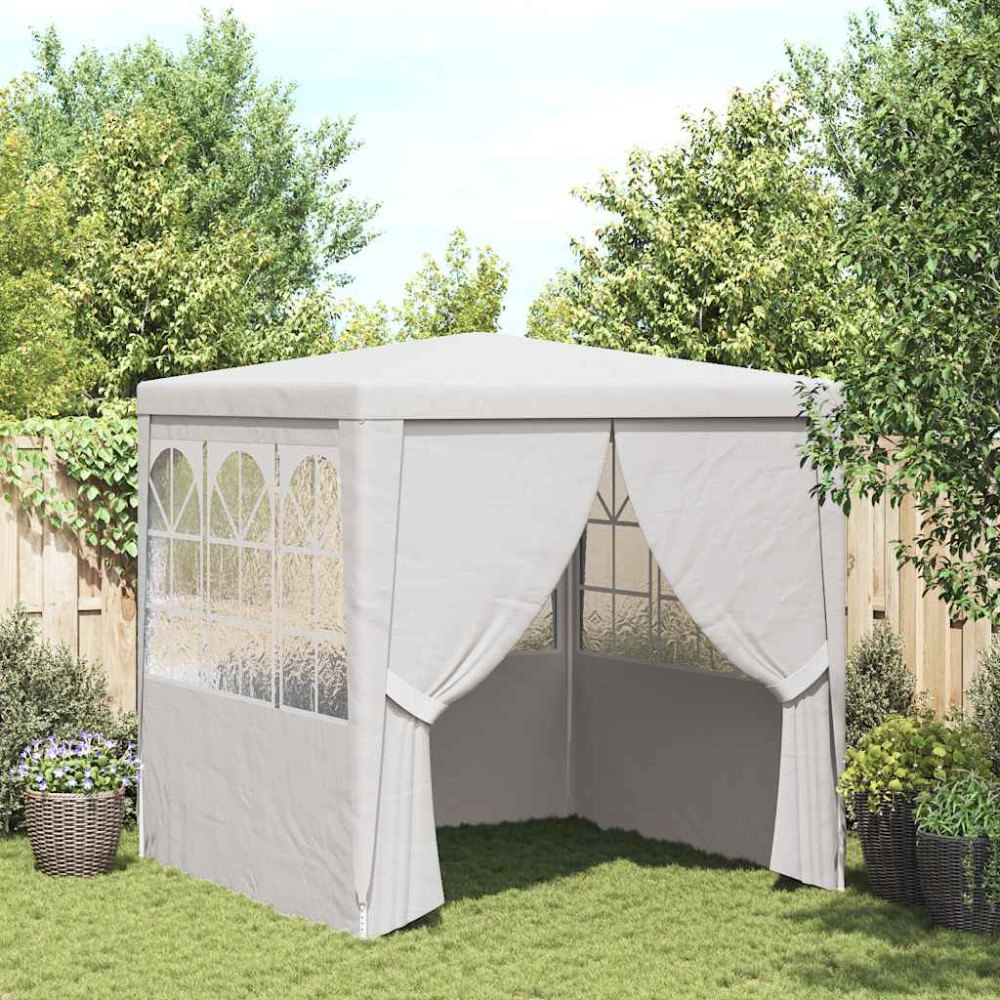 vidaXL Professionellt partytält med väggar 2x2 m vit 90 g/m²