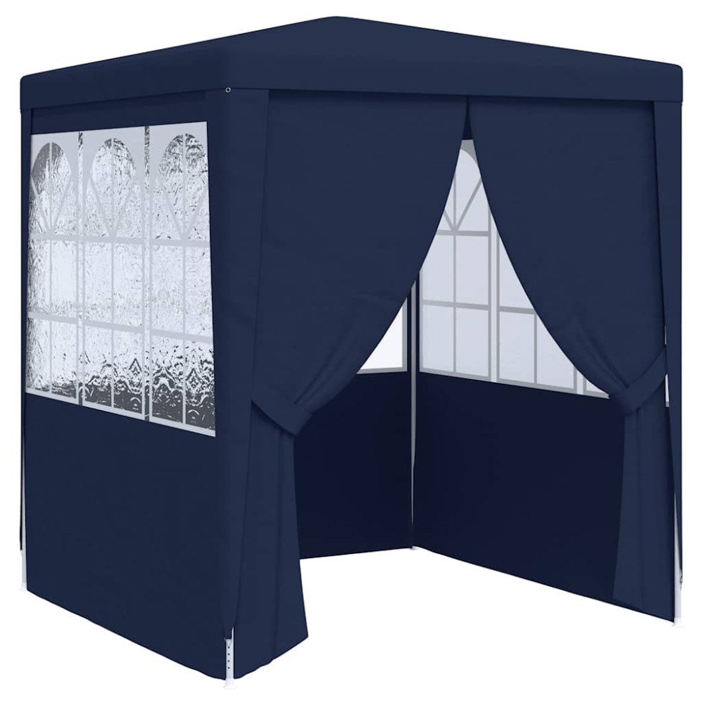 vidaXL Professionellt partytält med väggar 2x2 m blå 90 g/m²